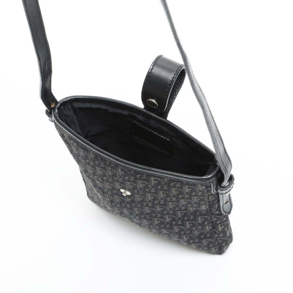 CHRISTIAN DIOR Black Canvas Trotter Shoulder Bag - Picture 11 of 12